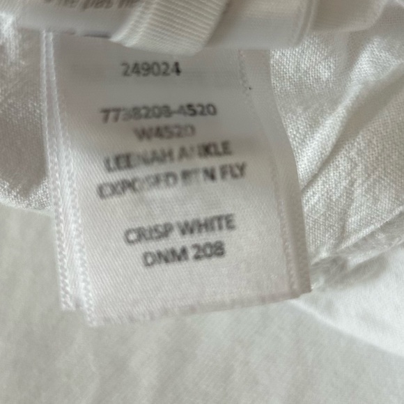 Paige White Leenah Ankle Button Fly Cotton Stretch High Rise Denim Jeans size 27 - Picture 8 of 14